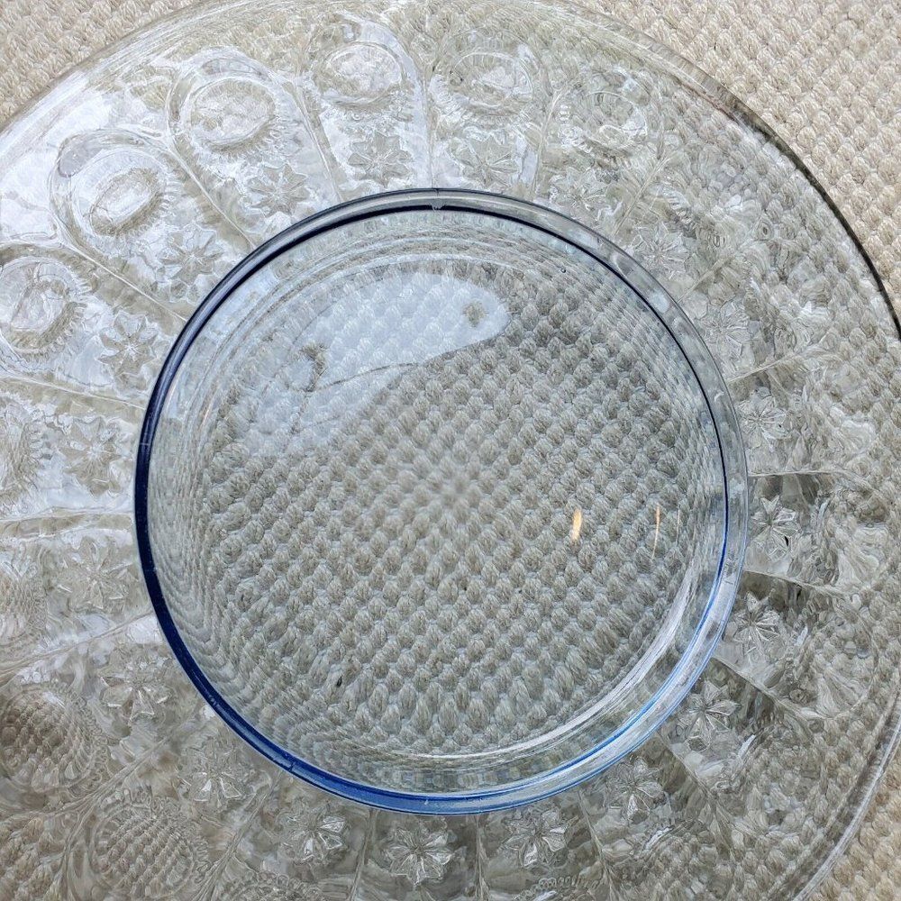 Fenton Priscilla Light Blue Glass Plate Vintage Glassware Dessert Lunch Plate - Picture 12 of 12